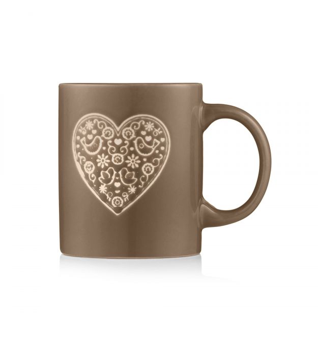 ARDESTO Чашка Heart, 320мл, керамика, серый