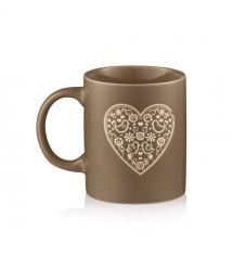 ARDESTO Чашка Heart, 320мл, керамика, серый