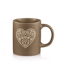ARDESTO Чашка Heart, 320мл, керамика, серый
