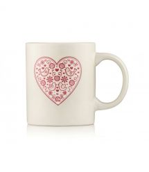 ARDESTO Чашка Heart, 320мл, керамика, белый