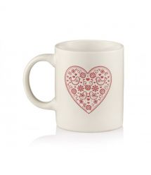 ARDESTO Чашка Heart, 320мл, керамика, белый