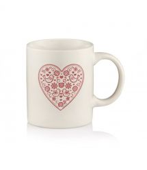 ARDESTO Чашка Heart, 320мл, керамика, белый