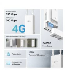 TP-Link Внешний маршрутизатор TL-MR100 N300, 4G/LTE, 1xFE LAN/WAN