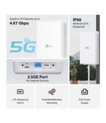 TP-Link Внешний маршрутизатор NE200, 5G, 1x2.5GE LAN (PoE)