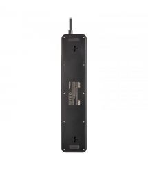 2E Подовжувач-фільтр мережевий 2E 6xТип F, 3x1.5мм кв, 16A, з захистом від перенапруги, 2xUSB-A, 1x USB-C, 3м, чорний