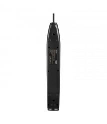 2E Подовжувач-фільтр мережевий 2E 5xТип F, 3x1.5мм кв, 16A, з захистом від перенапруги, 5м, чорний