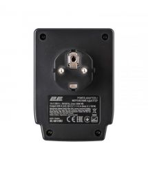 2E Мережевий адаптер 2E 1XSchuko із захистом від сплесків напруги, 2*USB-A, чорний