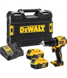 DeWALT Шурупокрут-дриль ударний акумуляторний DeWALT XR Li-Ion 18В 2х5А·год 65Нм 0-450·0-1650об/хв кейс ЗП 1.2кг