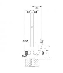 Franke Смеситель для кухни Lina J Clear Water 2.0, дл.излива - 216 мм, поворотный, 1+1 фильтр, хром