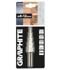 Graphite Свердло по металу ступінчасте GRAPHITE HSS 4x12мм