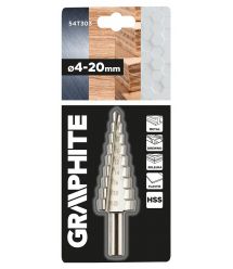 Graphite Свердло по металу ступінчасте GRAPHITE HSS 4x20мм
