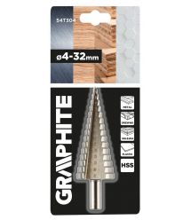 Graphite Свердло по металу ступінчасте GRAPHITE HSS 4x32мм