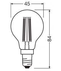 Osram Лампа OSRAM LED E14 3.4Вт 4000K 470Лм P45 філаментна