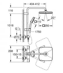 Grohe Комплект Mega Bundle унитаз с инсталляцией, раковина со смесителем и душевая система