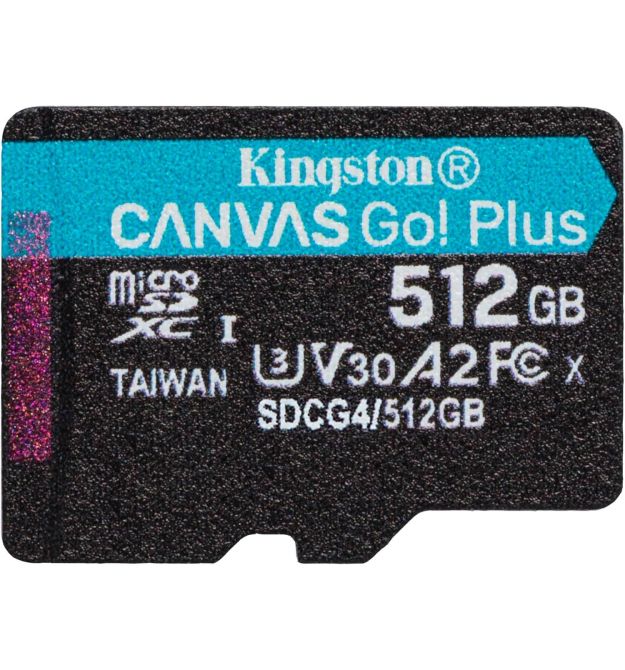 Kingston Карта пам'яті Kingston microSD 512GB C10 UHS-I U3 A2 V30 R200/W160MB/s