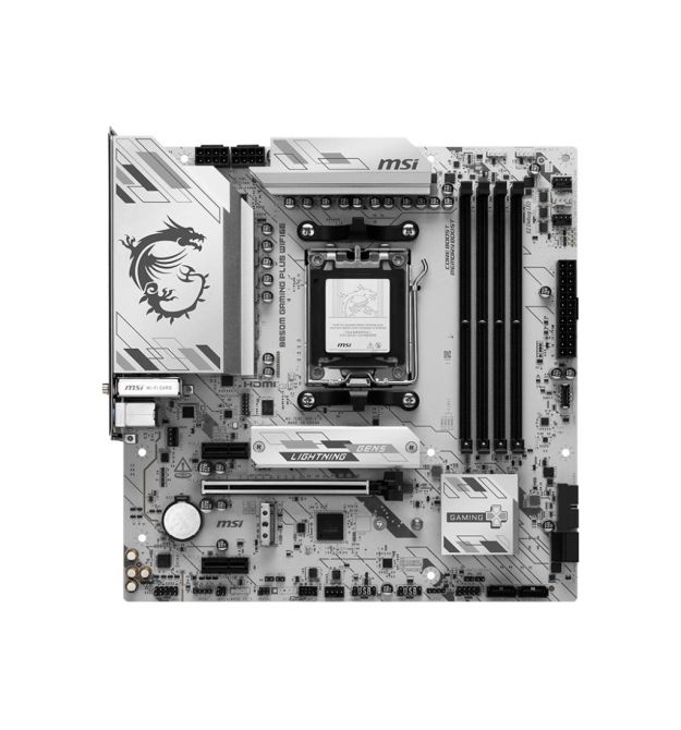 MSI Материнcкая плата B850M GAMING PLUS WIFI6E sAM5 B850 4xDDR5 M.2 HDMI DP WiFi BT mATX
