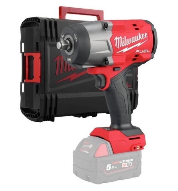 Milwaukee Гайковерт ударний акумуляторний Milwaukee M18 FHIW2F12-0X 18В 1491Нм 0-2000об/хв 1/2" кейс 3.4кг без АКБ та ЗП