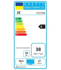 2E Монітор 2E 27" F2725B D-Sub, HDMI, IPS, 100Hz