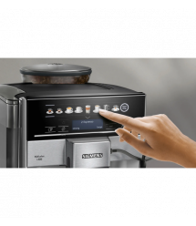 Siemens Siemens Coffee machine, 1.7L, auto capuchino maker, LED display, auto recipe-12, black-silver