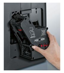 Siemens Siemens Coffee machine, 1.7L, auto capuchino maker, LED display, auto recipe-12, black-silver