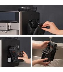 Siemens Siemens Coffee machine, 1.7L, auto capuchino maker, LED display, auto recipe-12, black-silver