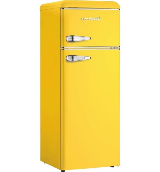 SNAIGE Холодильник Snaige з верхн. мороз., 147.5x56х63, холод.відд.-166л, мороз.відд.-46л, 2дв., A++, ST, retro, жовтий