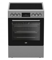 Beko Cooker Beko electrical glass-ceramic, 66L, 60x60cm, display, convection, inox