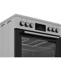 Beko Cooker Beko electrical glass-ceramic, 66L, 60x60cm, display, convection, inox