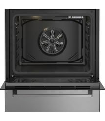 Beko Cooker Beko electrical glass-ceramic, 66L, 60x60cm, display, convection, inox