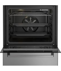Beko Cooker Beko electrical glass-ceramic, 66L, 60x60cm, display, convection, inox