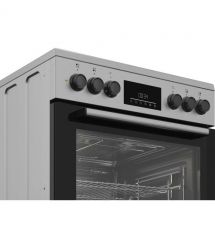 Beko Cooker Beko electrical glass-ceramic, 72L, 60x60cm, display, convection, inox