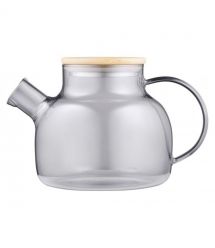 ARDESTO Заварник Graphite 1000мл, боросиликатное стекло, бамбук, серый