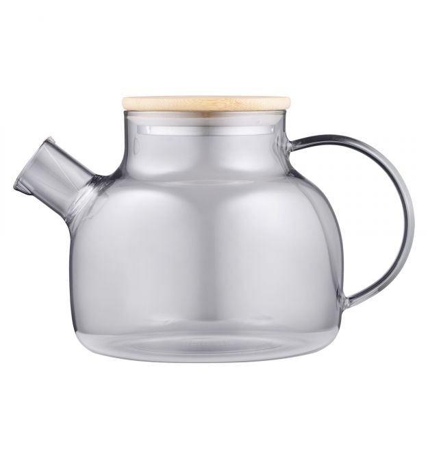 ARDESTO Заварник Graphite 1000мл, боросиликатное стекло, бамбук, серый