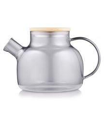 ARDESTO Заварник Graphite 1000мл, боросиликатное стекло, бамбук, серый