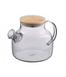 ARDESTO Заварник Graphite 1000мл, боросиликатное стекло, бамбук, серый