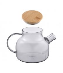 ARDESTO Заварник Graphite 1000мл, боросиликатное стекло, бамбук, серый