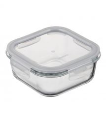 ARDESTO Контейнер для хранения пищевых продуктов Gemini 0.8л, боросиликатное стекло, пластик, квадратный, прозрачный