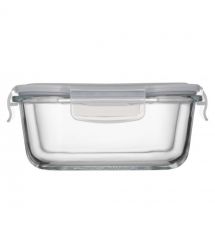 ARDESTO Контейнер для хранения пищевых продуктов Gemini 0.8л, боросиликатное стекло, пластик, квадратный, прозрачный