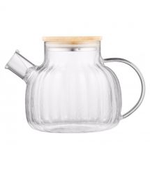 ARDESTO Заварник Iceberg 1000мл, боросиликатное стекло, бамбук, прозрачный