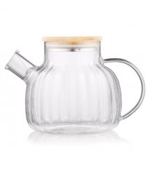 ARDESTO Заварник Iceberg 1000мл, боросиликатное стекло, бамбук, прозрачный