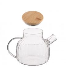 ARDESTO Заварник Iceberg 1000мл, боросиликатное стекло, бамбук, прозрачный