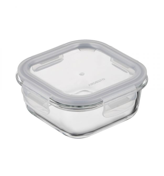 ARDESTO Контейнер для хранения пищевых продуктов Gemini 0.5л, боросиликатное стекло, пластик, квадратный, прозрачный