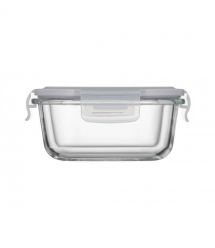 ARDESTO Контейнер для хранения пищевых продуктов Gemini 0.5л, боросиликатное стекло, пластик, квадратный, прозрачный
