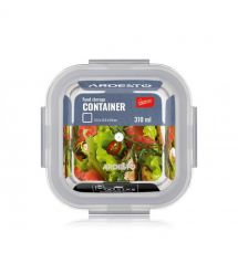 ARDESTO Контейнер для хранения пищевых продуктов Gemini 0.31л, боросиликатное стекло, пластик, квадратный, прозрачный