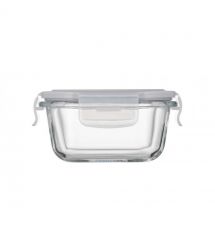 ARDESTO Контейнер для хранения пищевых продуктов Gemini 0.31л, боросиликатное стекло, пластик, квадратный, прозрачный