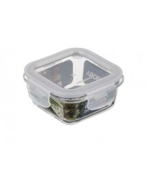 ARDESTO Контейнер для хранения пищевых продуктов Gemini 0.31л, боросиликатное стекло, пластик, квадратный, прозрачный