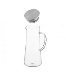 ARDESTO Кувшин с крышкой 1400мл, боросиликатное стекло, нержавеющая сталь, прозрачный