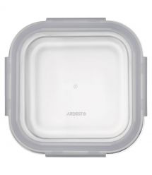 ARDESTO Контейнер для хранения пищевых продуктов Gemini 1.23л, боросиликатное стекло, пластик, квадратный, прозрачный