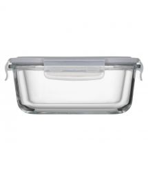 ARDESTO Контейнер для хранения пищевых продуктов Gemini 1.23л, боросиликатное стекло, пластик, квадратный, прозрачный