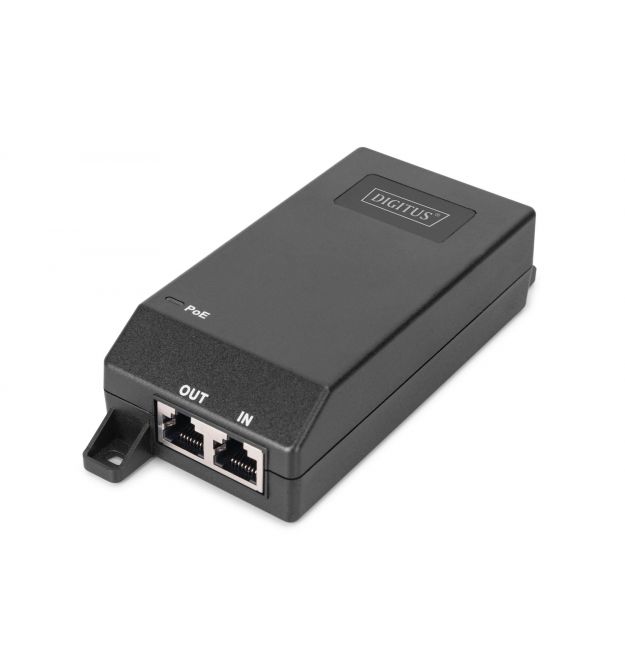 Digitus PoE-Инжектор PoE+ 802.3at, 10/100/1000 Mbps, Output max. 48V, 30W, черный